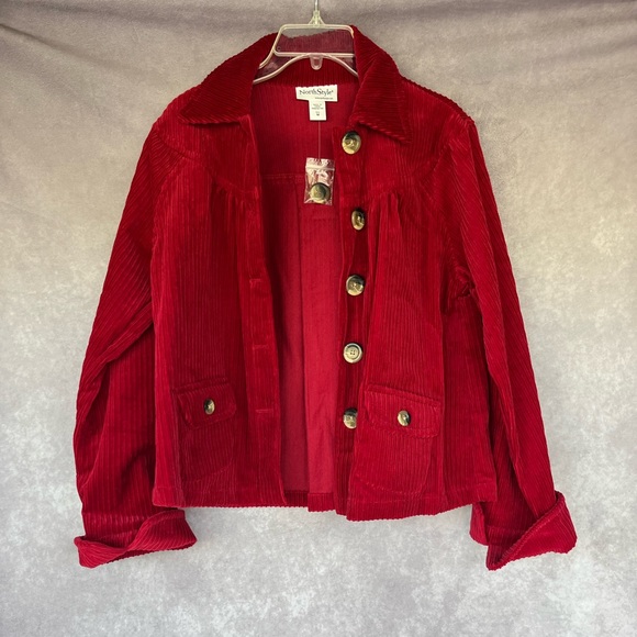NorthStyle Jackets & Blazers - NorthStyle Red Button Cuff Jacket New